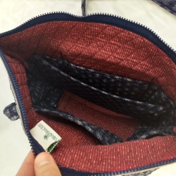 VERA BRADLEY BOHO Large Bag / Tote Paisley Blue - Picture 6 of 8